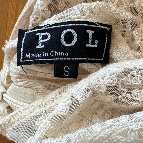 NWT! Elegant POL Cream Lace High Low Sundress Size Small - Picture 7 of 13